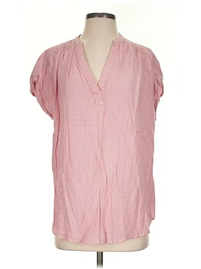 Pre-owned Gap Short Sleeve Blouse In Pink
