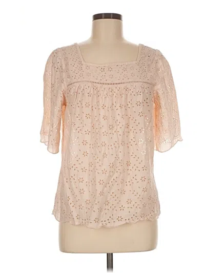 Pre-owned Gap Short Sleeve Blouse In Pink