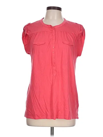 Pre-owned Gap Short Sleeve Blouse In Pink
