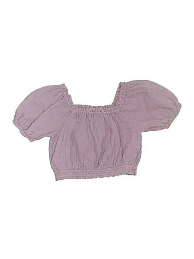 Pre-owned Gap Kids' Short Sleeve Blouse In Purple