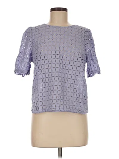 Pre-owned Gap Short Sleeve Blouse In Purple