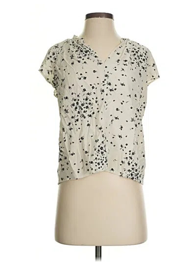 Pre-owned Gap Short Sleeve Blouse In Silver