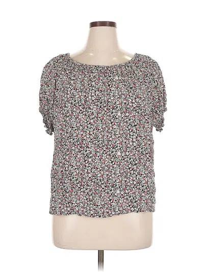 Pre-owned Gap Short Sleeve Blouse In White