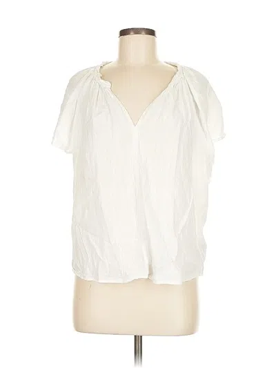 Pre-owned Gap Short Sleeve Blouse In White