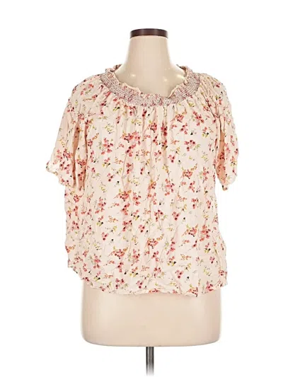 Pre-owned Gap Short Sleeve Blouse In White