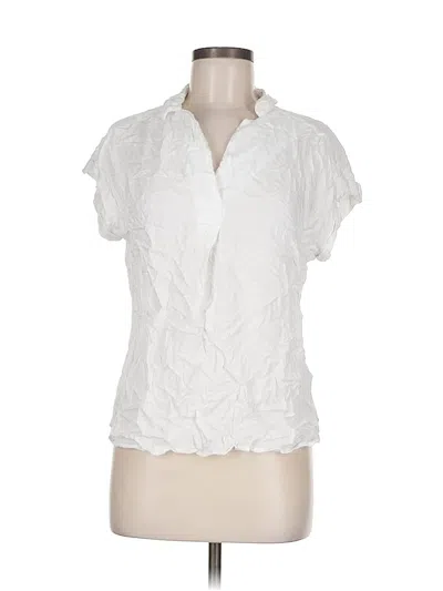 Pre-owned Gap Short Sleeve Blouse In White