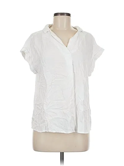 Pre-owned Gap Short Sleeve Blouse In White