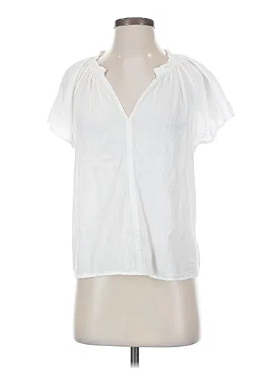 Pre-owned Gap Short Sleeve Blouse In White