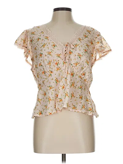 Pre-owned Gap Short Sleeve Blouse In White