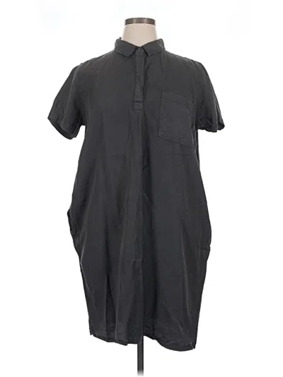 Pre-owned Gap Short Sleeve Button Down Shirt In Black
