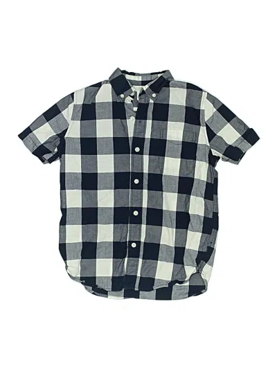 Pre-owned Gap Kids' Short Sleeve Button Down Shirt In Blue