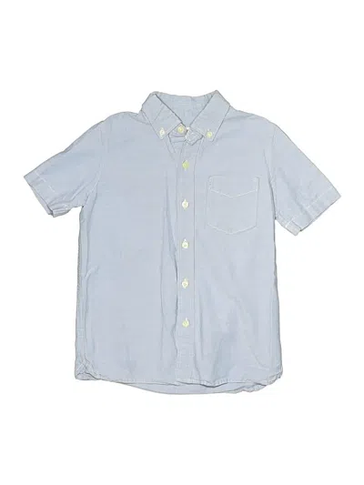 Pre-owned Gap Kids' Short Sleeve Button Down Shirt In Blue