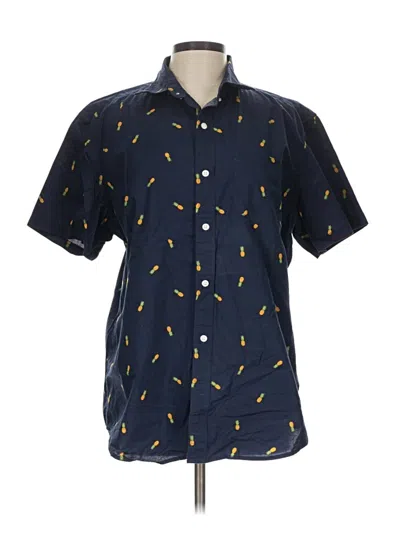Pre-owned Gap Short Sleeve Button Down Shirt In Blue
