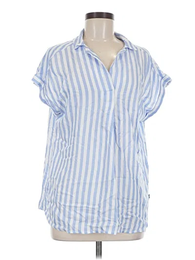 Pre-owned Gap Short Sleeve Button Down Shirt In Blue