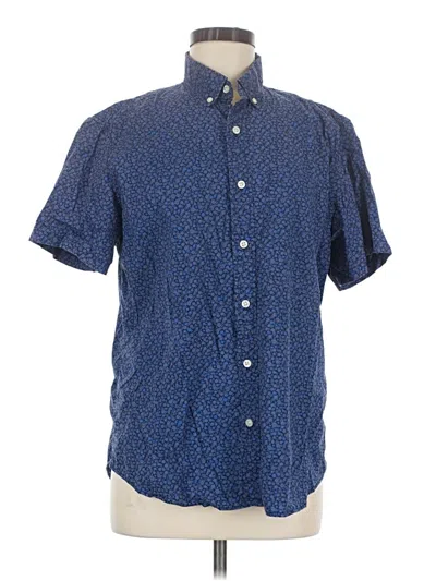 Pre-owned Gap Short Sleeve Button Down Shirt In Blue