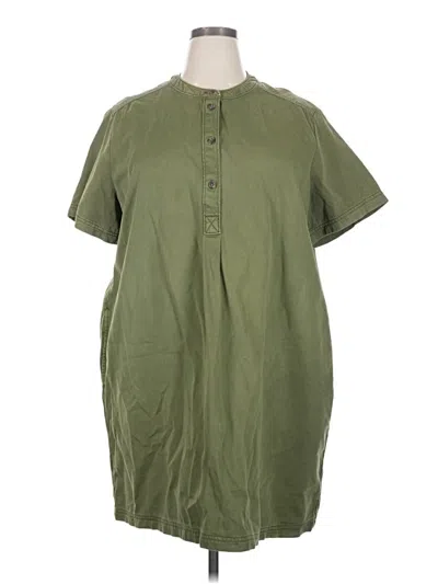 Pre-owned Gap Short Sleeve Button Down Shirt In Green
