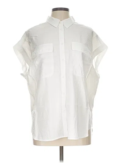 Pre-owned Gap Short Sleeve Button Down Shirt In Ivory