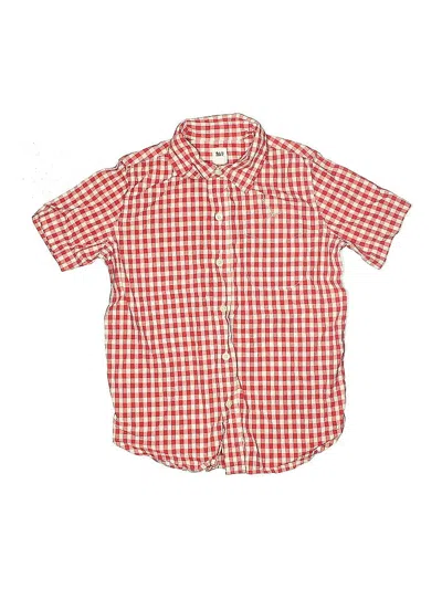 Pre-owned Gap Kids' Short Sleeve Button Down Shirt In Red