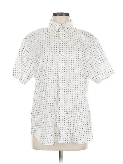 Pre-owned Gap Short Sleeve Button Down Shirt In White