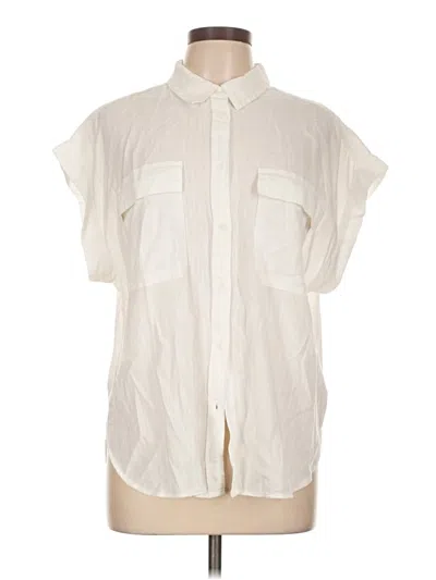 Pre-owned Gap Short Sleeve Button Down Shirt In White