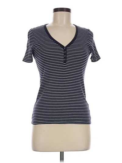 Pre-owned Gap Short Sleeve Henley Shirt In Blue