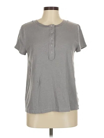 Pre-owned Gap Short Sleeve Henley Shirt In Gray