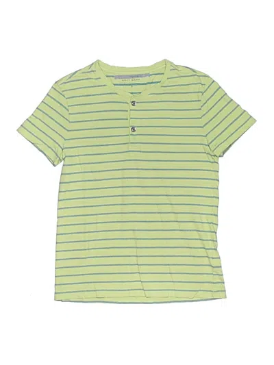 Pre-owned Gap Kids' Short Sleeve Henley Shirt In Green