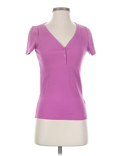 Pre-owned Gap Short Sleeve Henley Shirt In Purple