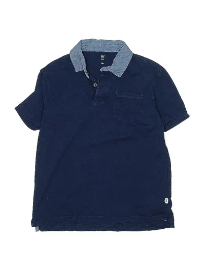 Pre-owned Gap Kids' Short Sleeve Polo Shirt In Blue