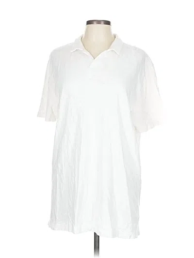 Pre-owned Gap Short Sleeve Polo Shirt In White