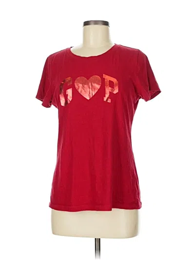 Pre-owned Gap Short Sleeve T-shirt In Red
