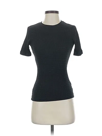 Pre-owned Gap Short Sleeve Top Black Crew Neck Tops