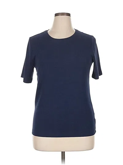 Pre-owned Gap Short Sleeve Top Blue Crew Neck Tops