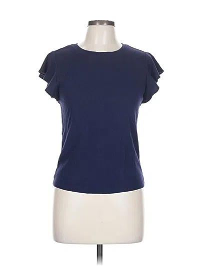 Pre-owned Gap Short Sleeve Top Blue Crew Neck Tops