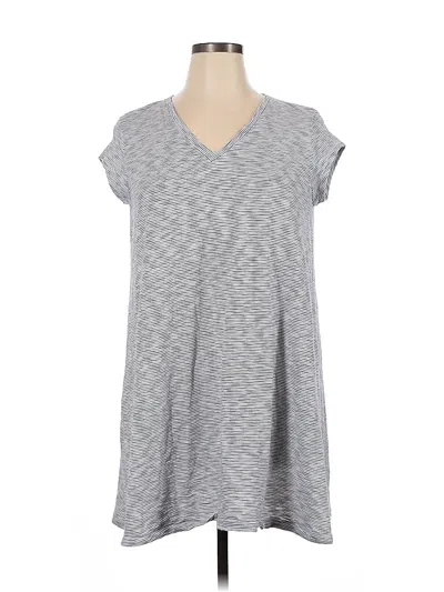 Pre-owned Gap Short Sleeve Top Blue V Neck Tops