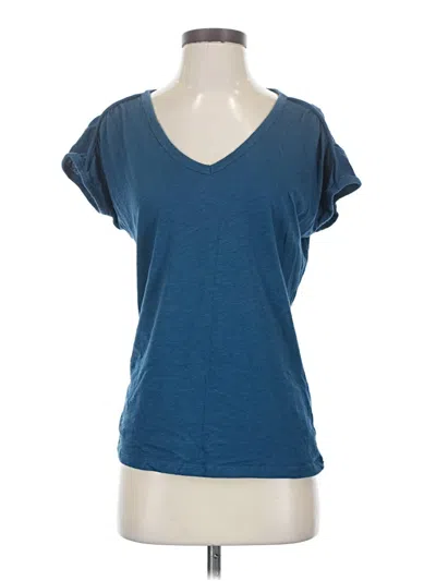 Pre-owned Gap Short Sleeve Top Blue V-neck Tops