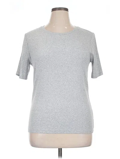 Pre-owned Gap Short Sleeve Top Gray Crew Neck Tops