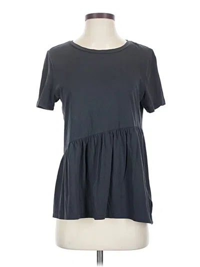 Pre-owned Gap Short Sleeve Top Gray Crew Neck Tops