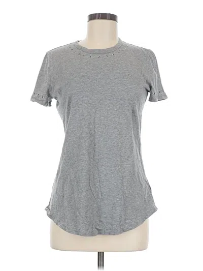 Pre-owned Gap Short Sleeve Top Gray Crew Neck Tops