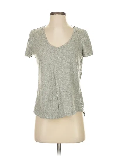 Pre-owned Gap Short Sleeve Top Gray Scoop Neck Tops
