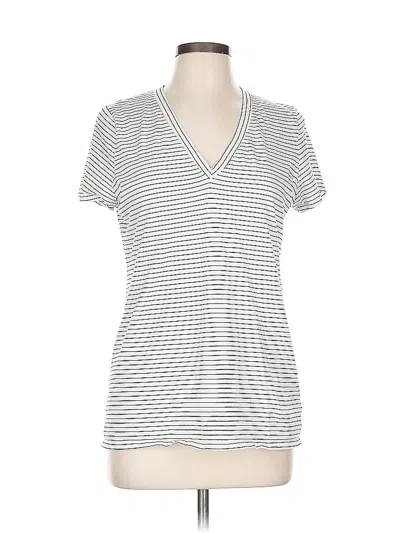 Pre-owned Gap Short Sleeve Top Gray V Neck Tops