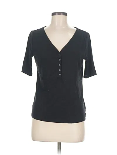 Pre-owned Gap Short Sleeve Top Gray V Neck Tops