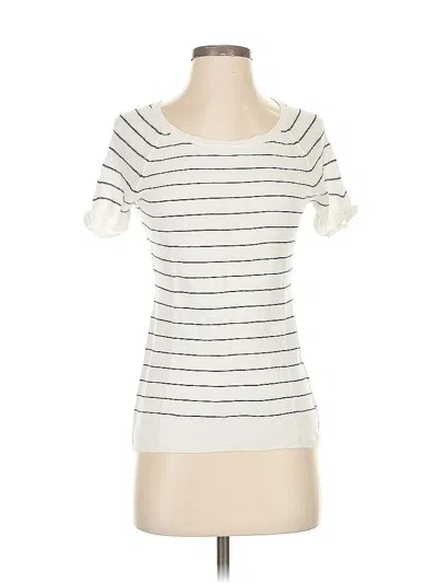 Pre-owned Gap Short Sleeve Top Ivory Sweetheart Neckline Tops In White
