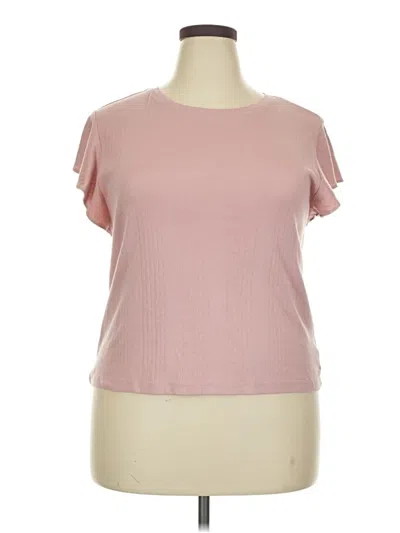 Pre-owned Gap Short Sleeve Top Pink Boatneck Tops