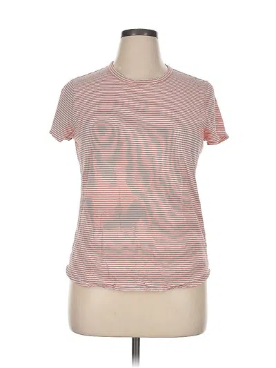 Pre-owned Gap Short Sleeve Top Pink Crew Neck Tops