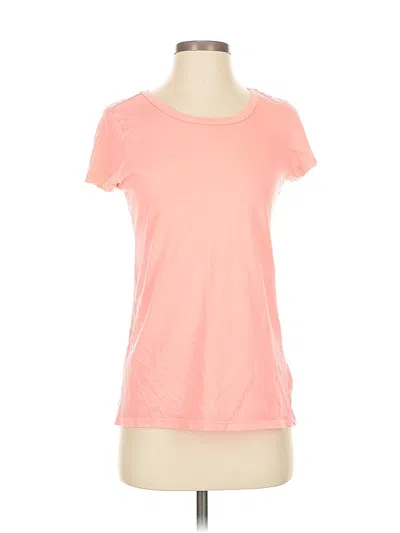 Pre-owned Gap Short Sleeve Top Pink Scoop Neck Tops