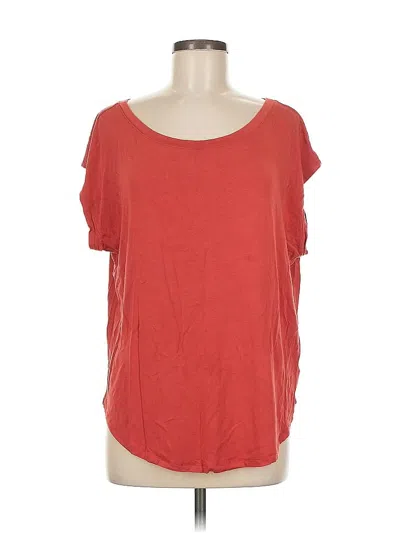 Pre-owned Gap Short Sleeve Top Red Scoop Neck Tops