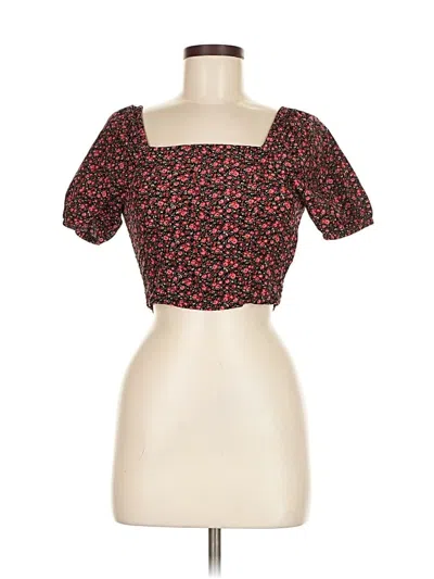 Pre-owned Gap Short Sleeve Top Red Sweetheart Neckline Tops