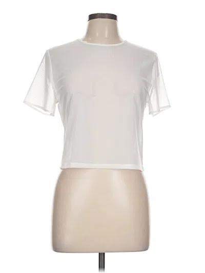 Pre-owned Gap Short Sleeve Top White Crew Neck Tops
