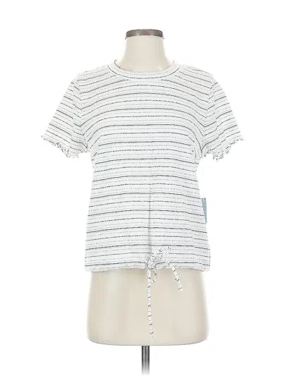 Gap Short Sleeve Top White Keyhole Neckline Tops